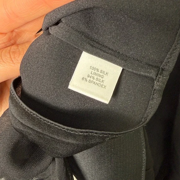 St. John Black Chiffon Pleated Midi‎ Skirt Size 4 - Picture 7 of 8